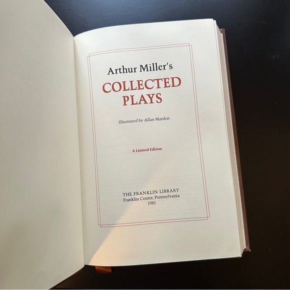 Arthur Miller's Collected Plays The Franklin Library 1981 First Edition Ltd book - Picture 9 of 11